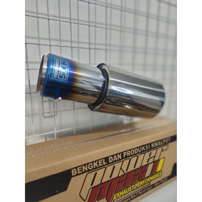Knalpot Mobil Racing HKS Tutup Double Biru