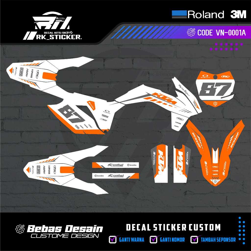 DECAL KTM 85 2014-2016 / KTM SIXDAY / KTM 85 OLD