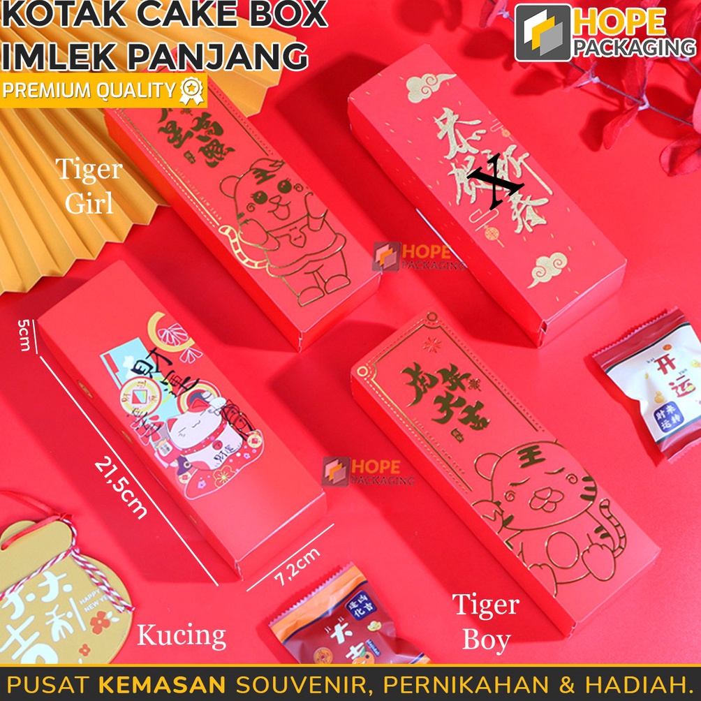 

SPESIAL Kotak Cake Box Panjang Edisi Imlek Size 215 x 72 x 5 cm Kotak Biskuit Permen Snack Box Hadiah Imlek Souvenir Imlek Kotak Kado Hampers Kotak Imlek