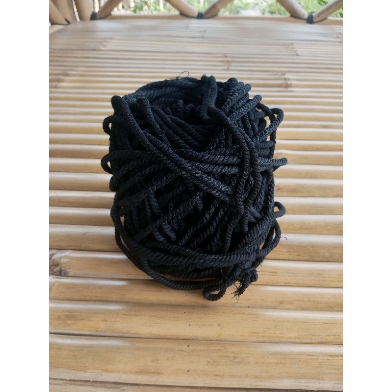 Benang Hitam katun benang macrame 4-5mm