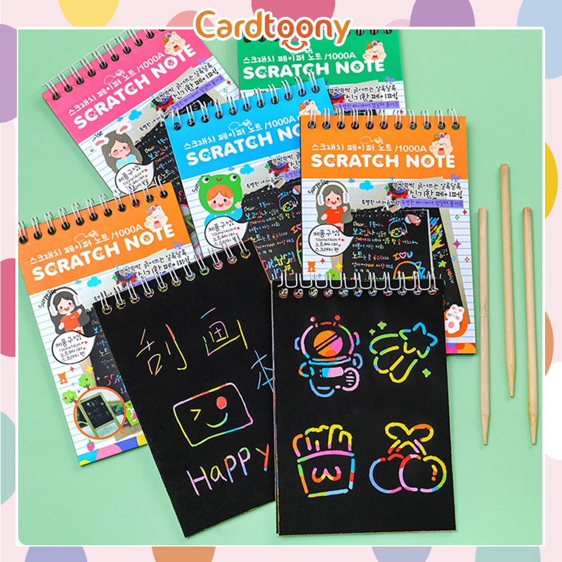 

Scratch Note / Buku Gambar Gores Magic Warna warni Lucu Imut