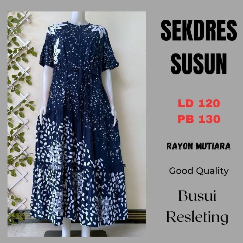 Sekdress Jumbo / Sekdress Susun LD 120cm / Sekdress Premium Jumbo / Sekdress Rayon Jumbo / Dress Ray