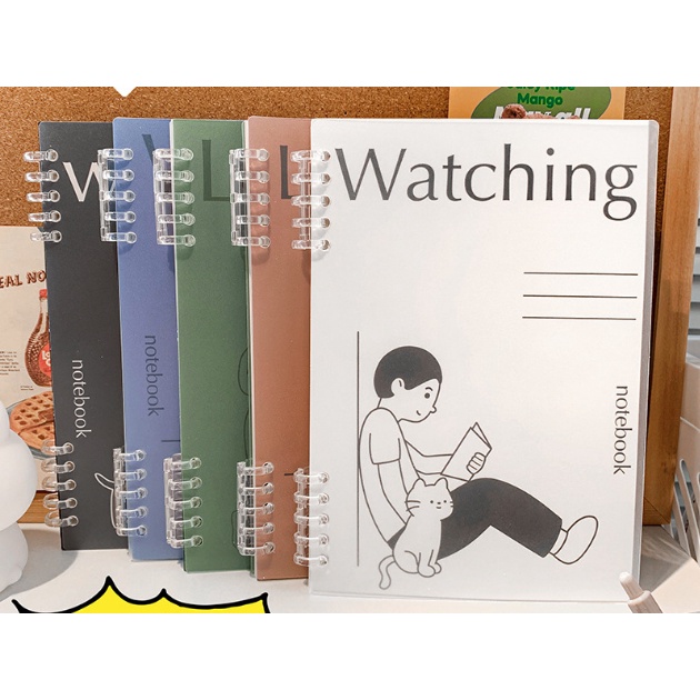 

TERBUKTI New Korean Style Notebook A5 Refillable 36 derajat dengan Cover Transparan dan Spiral Transparan