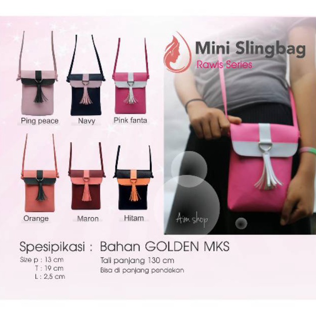 PANAS Tas hp lucu SELEMPANG MURAH SLING BAG MINI TAS HP CANTIK