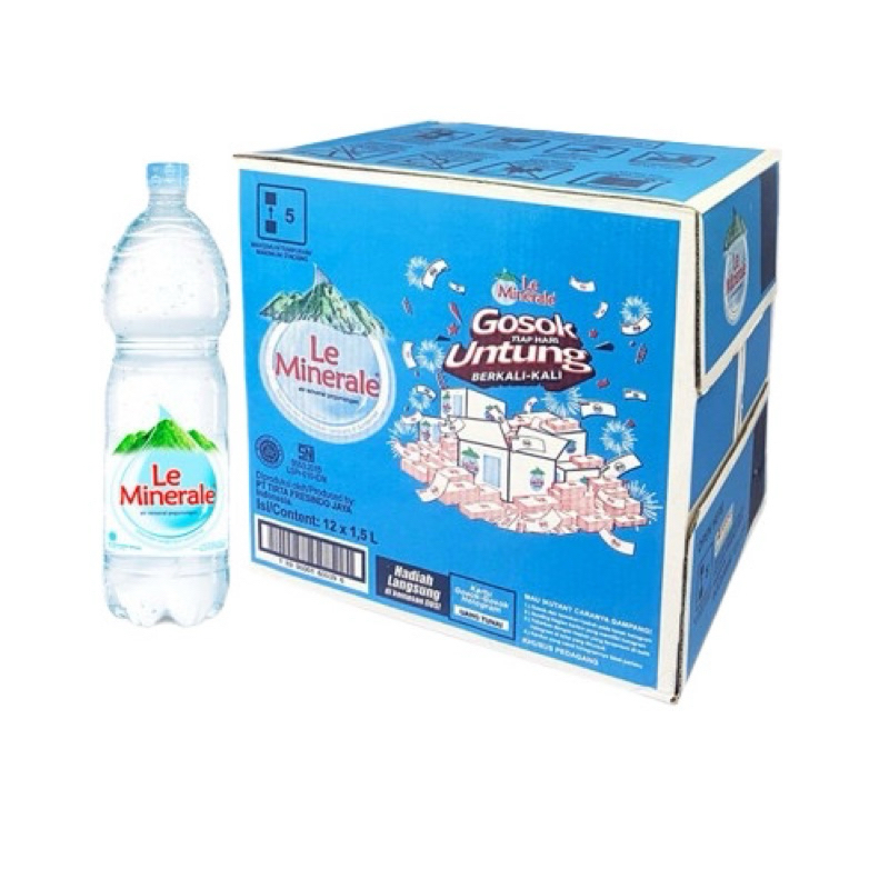 

LE MINERALE LEMINERAL 1500ML ISI 12 BOTOL 1 KARTON TERMURAH