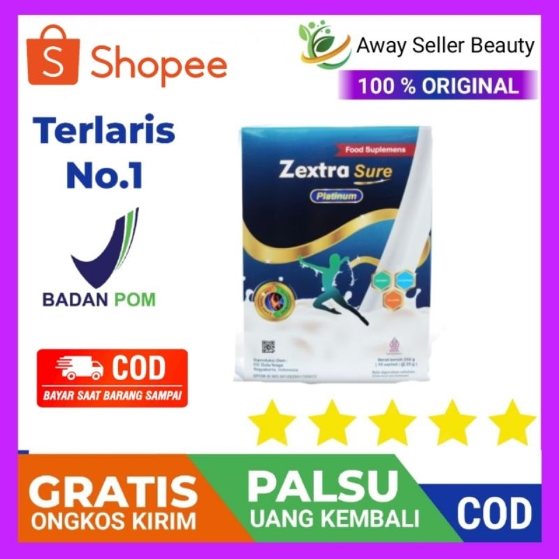 

ZEXTRA SURE PLATINUM SUSU SENDI DAN TULANG 1 KALENG DAN 1 BOX 100% ORIGINAL