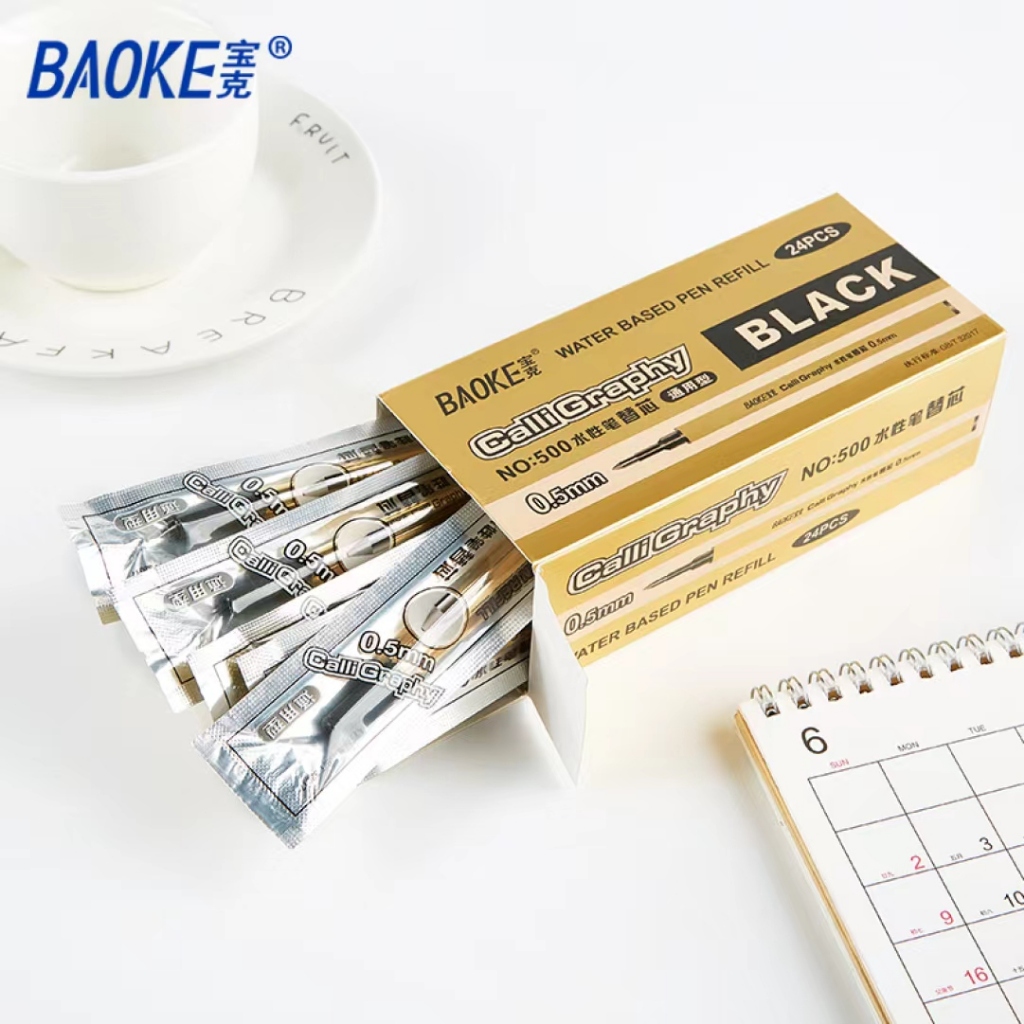 

BAOKE Water-based Pen Refill / Isi Ulang Pulpen 0.5mm Tinta hitam NO500 1Pcs