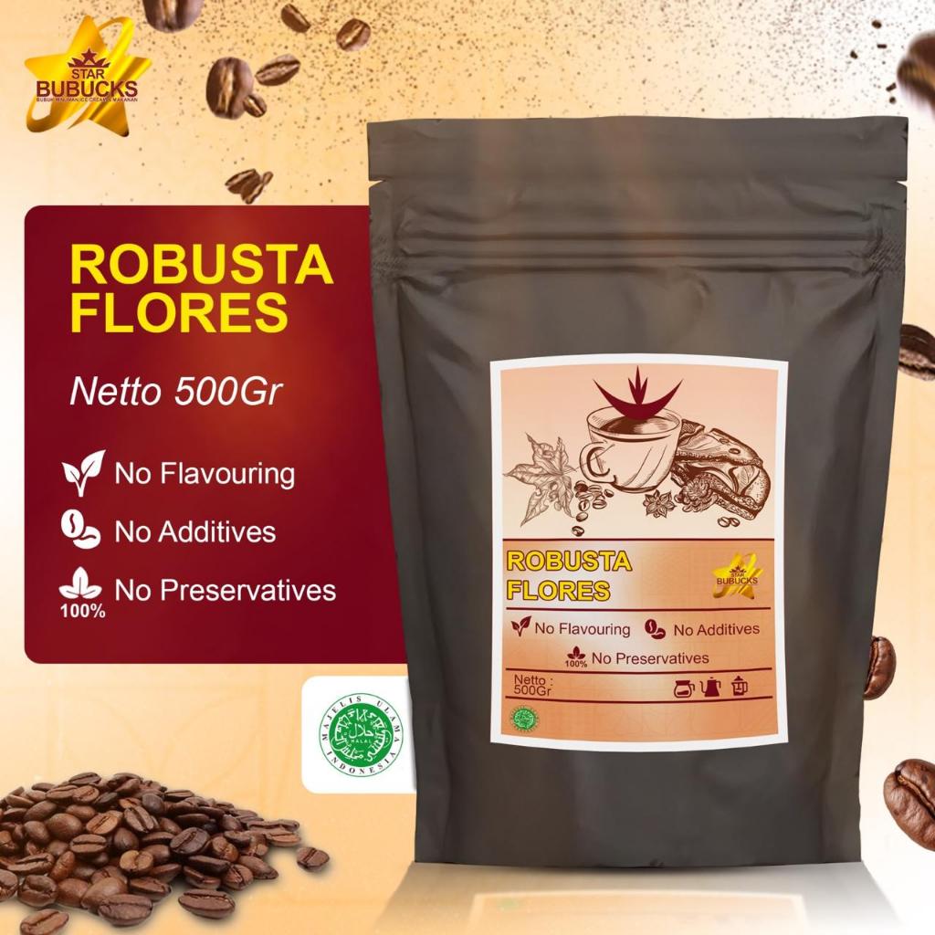 

Star Bubucks Biji Kopi Robusta Flores Kopi Premium ( 300Gr dan 500Gr )