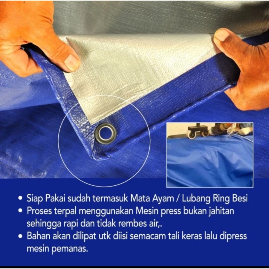 Terpal Jadi A3 4 x 5/Terpal warung / Terpal motor/TERPAL TENDA/TERPAL PICK UP /TERPAL ANTI