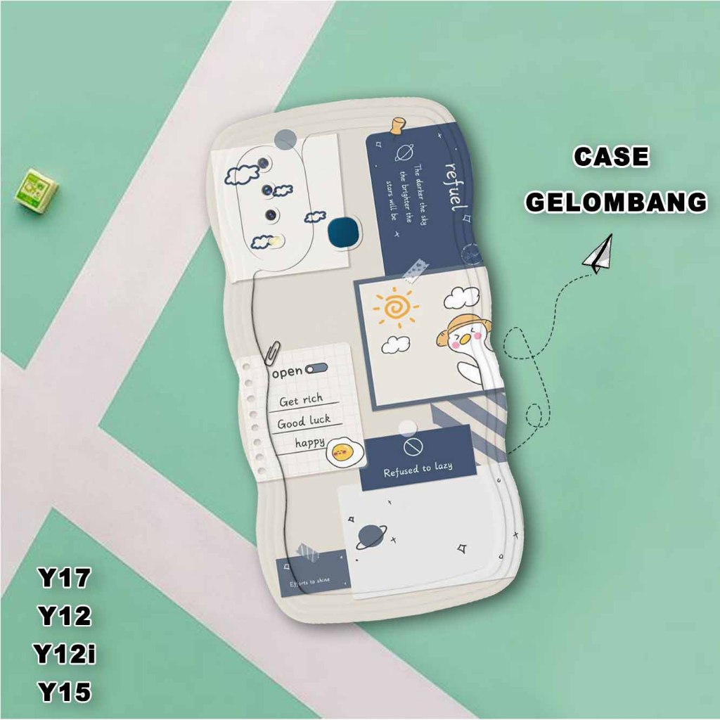 Softase Gelombang  Vivo Y17- Vivo Y12 - Vivo y12i - Vivo Y15  Casing Hp - Gelombang Vivo Y17- Vivo Y