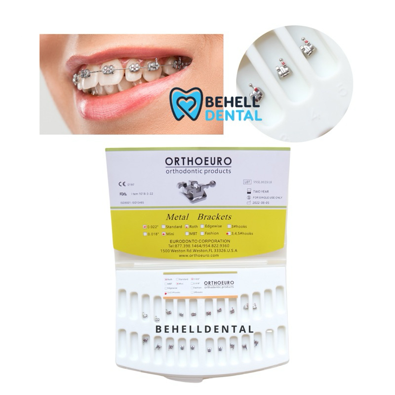 ORI BRACKET BEHEL GIGI ORTHO EURO PREMIUM EROPA - MIM MINI ROTH 022 WITH HOOK 345 PREMIUM / Kawat De