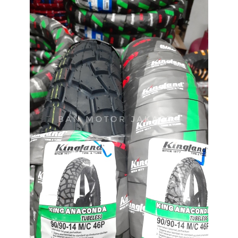 Ban Matic Semi Trail 90/90-14 Kingland Anaconda Tubeless Ban Dual Purpose Semi Cross Rimba Pacul Mot