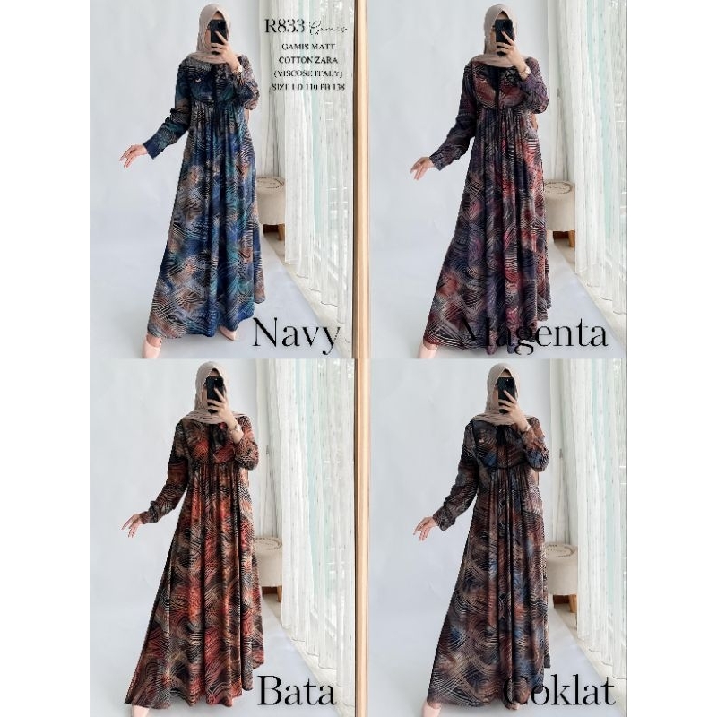 Ribyka R833 Gamis Cotton Zara (viscose italy)