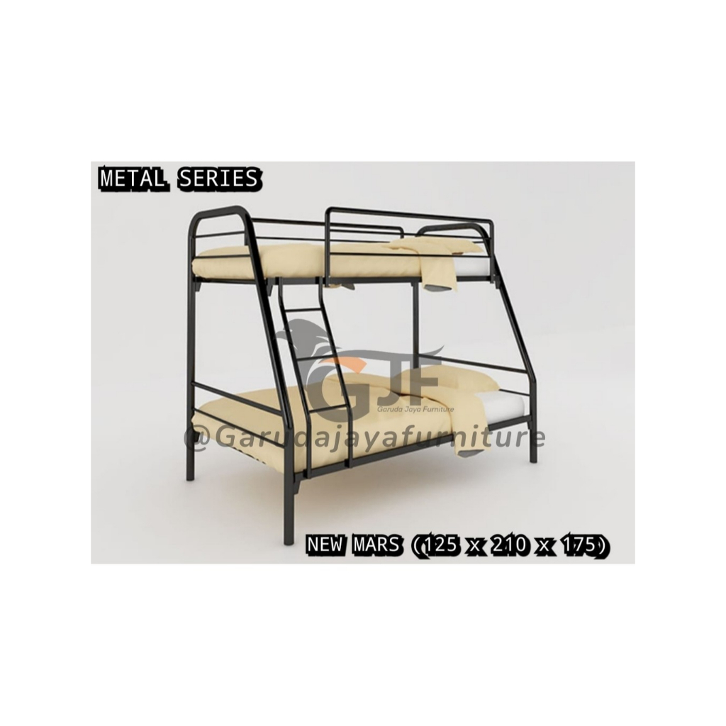 BUNK BED RANJANG SUSUN TINGKAT ANAK / TEMPAT TIDUR TINGKAT KOST MODERN MINIMALIS ORBITREND/ RANJANG 