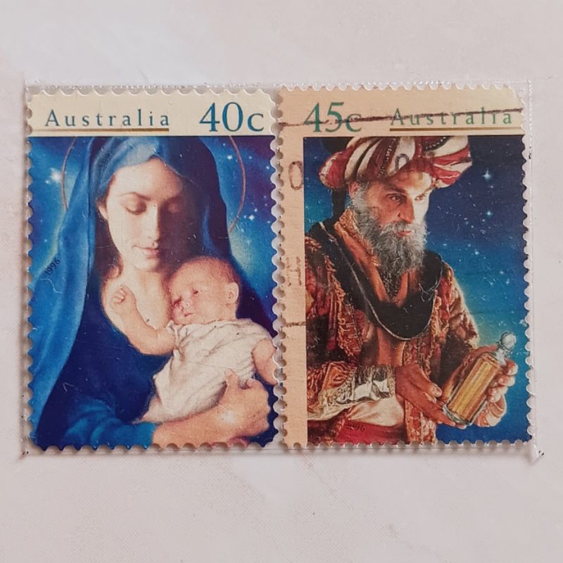 

(AG) Perangko Australia Christmas 1996 Set 2 pcs Used