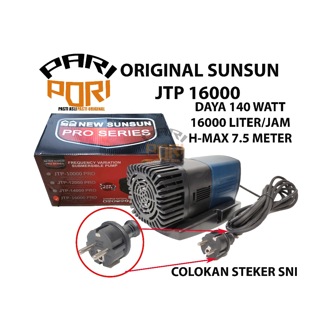 SUNSUN JTP 16000 PRO POMPA CELUP KOLAM KOI POMPA AQUARIUM POMPA HIDROPONIK