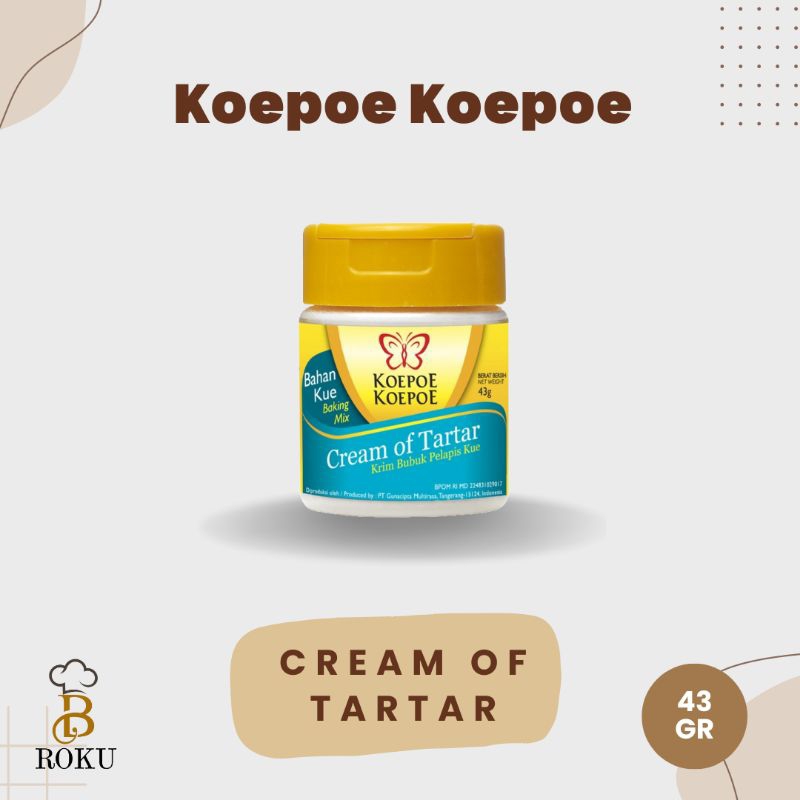 

Koepoe Koepoe Cream of Tartar | Krim Bubuk Pelapis Kue 43 gr