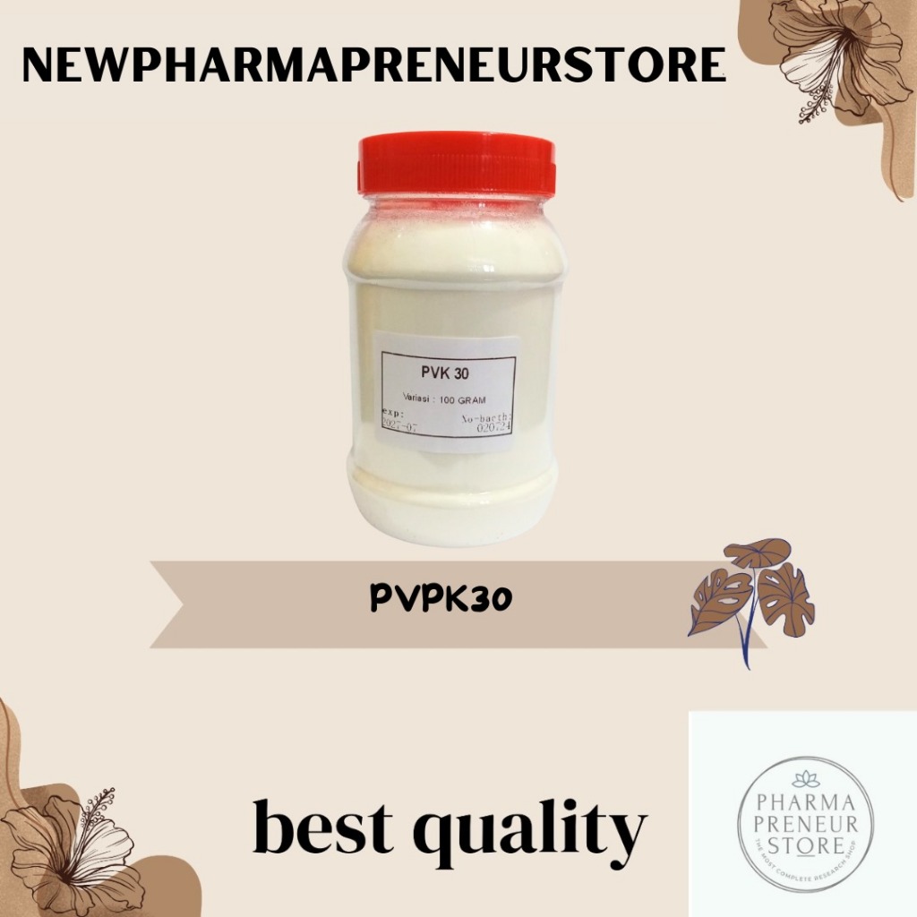 PVP K30 POVIDONE K 30 COSMETIC GRADE BEST QUALITY 100 GR