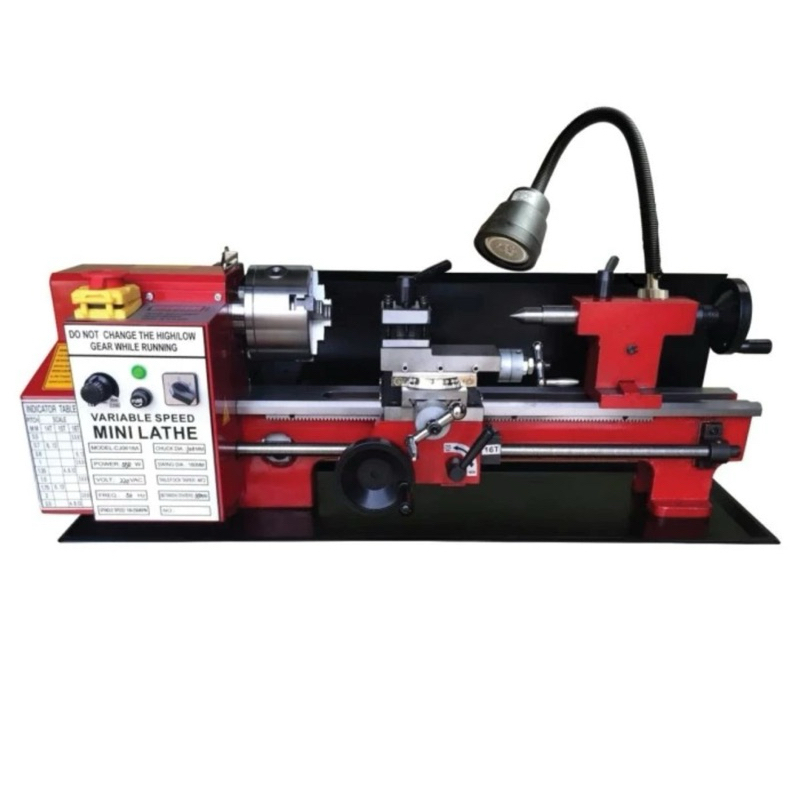 Mesin Bubut 400W Mini Metal Manual Lathe Gear Besi