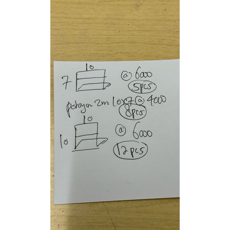 

acrylic tent card L 2mm potongan custom ukuran 25 pcs