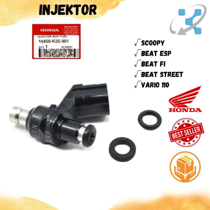 JLK (COD) INJEKTOR ASSY HONDA 6 HOLE - beat fi / beat esp / beat street / spacy fi / scoopy fi /