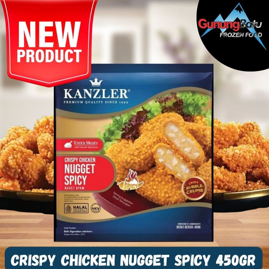 

BARU!! KANZLER CRISPY CHICKEN NUGGET SPICY 450GR (NAGET AYAM KRISPI PEDAS)