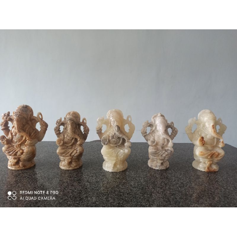 Patung ganesha batu onik