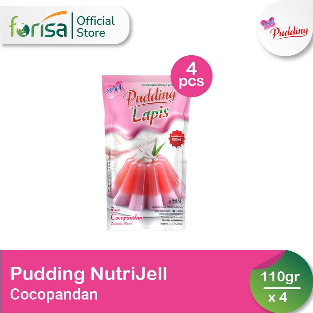 

Pudding Nutrijell Lapis Rasa Cocopandan 110 gr 4 Pcs