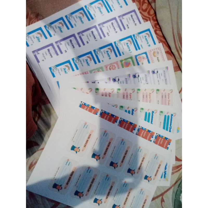 

label nama buku tulis / sticker nama/ stiker identitas/stiker nama custom