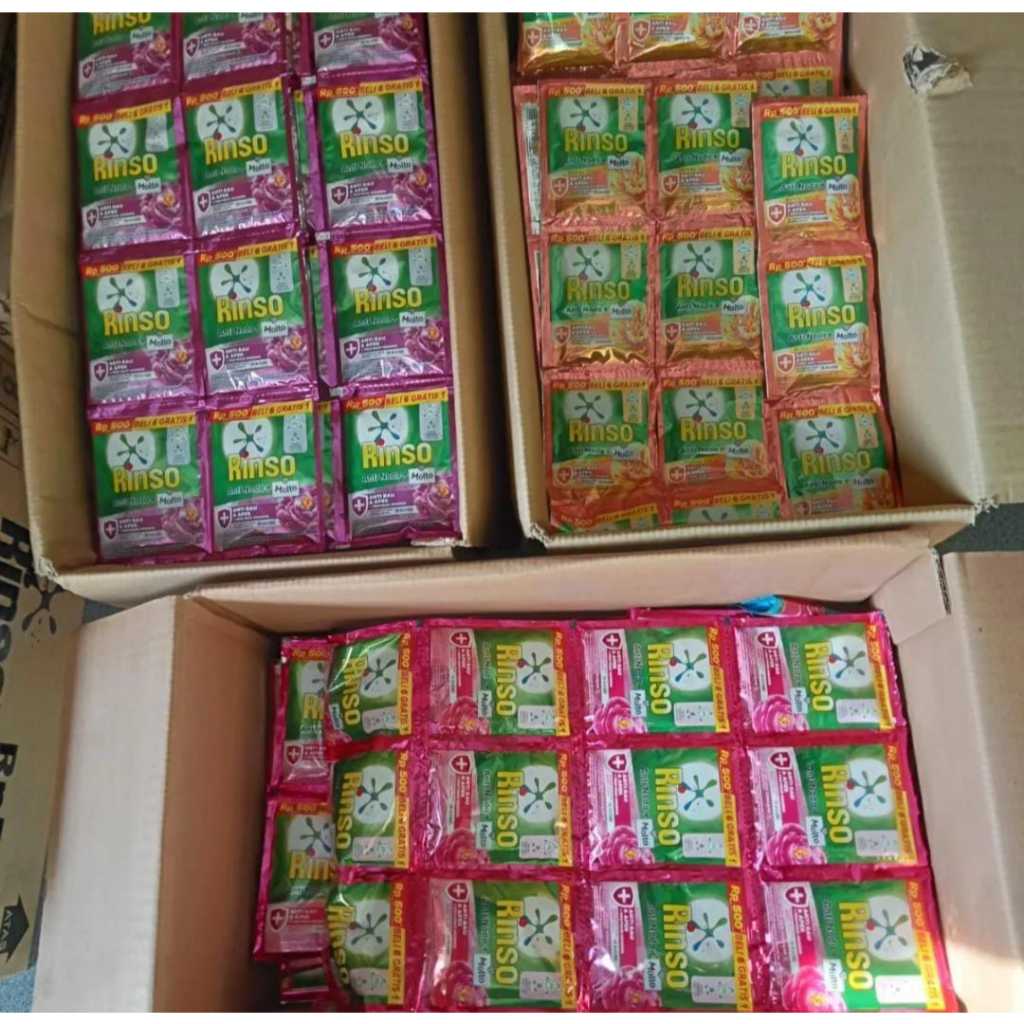 Rinso cair/Deterjen cair Rinso molto saset 18ml ISI 20 PCS
