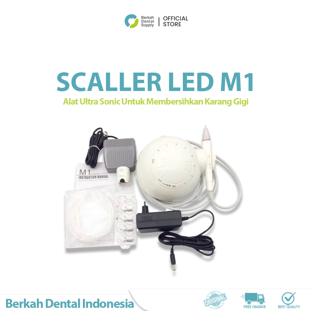 Ultrasonic dental scaller led M1 Portable Scaler Karang Gigi