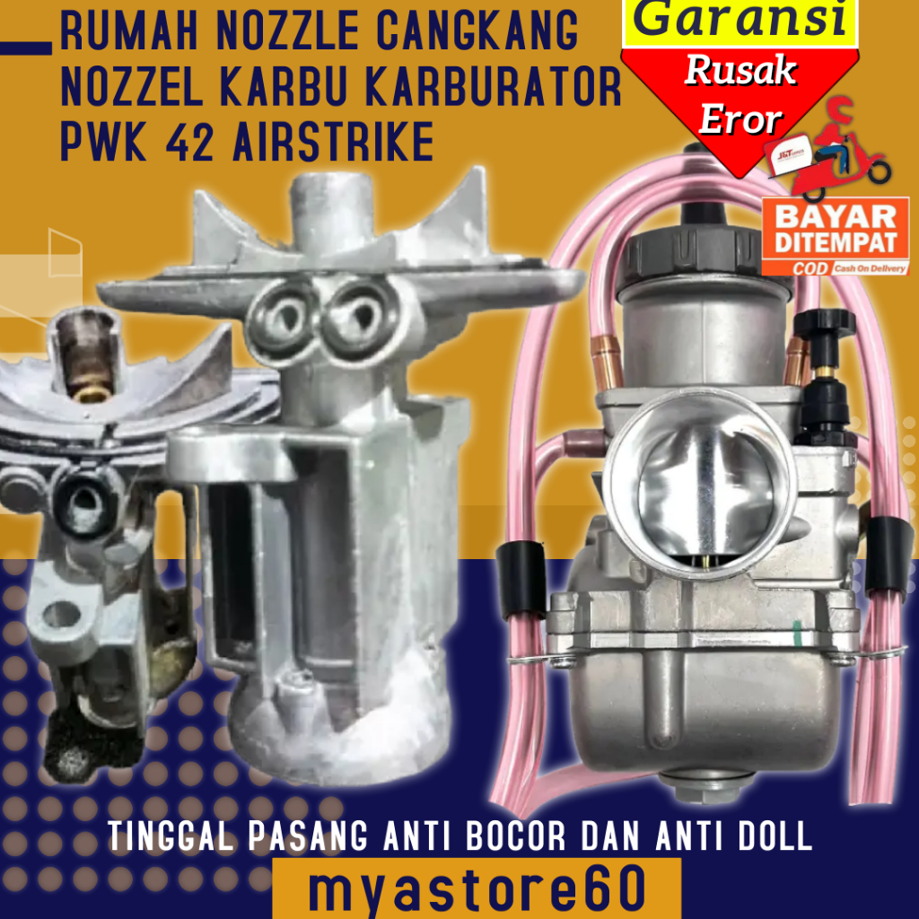 Rumah Nozzle Nozzle House Carbu Karbu Karburator PWK 42 PWK42 Cangkang Rumah Nozel Arstrike