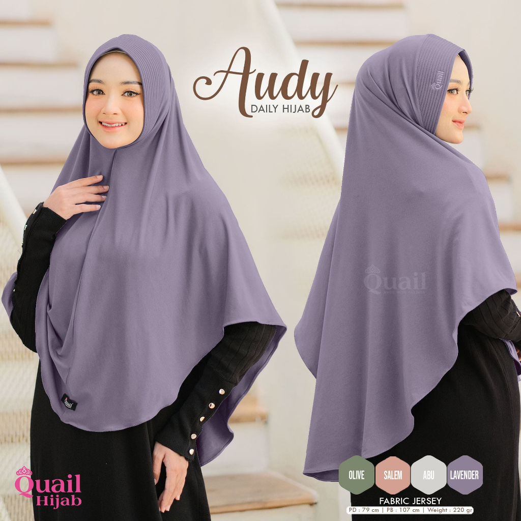 Quail Hijab - AUDY BERGO HIJAB INSTAN ORI QUAIL JERSEY PREMIUM