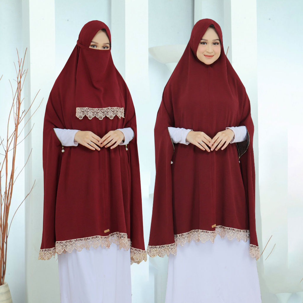 BISA COD Hijab Syari Jumbo Kode RENDATING Pet Antem Bahan Kringkel Premium By Ory AjeZas Collection