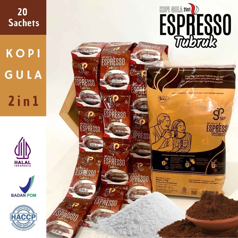 

Espresso 2in1 Kopi Gula - 20 saset