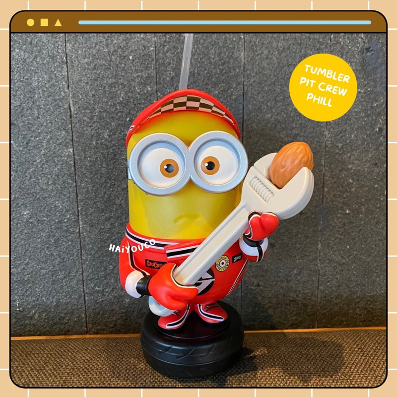 Tumbler Minion Despicable Me 4 XXI Cinema / Tumbler Pit Crew Phill Minion / Merchandise XXI Minion 2