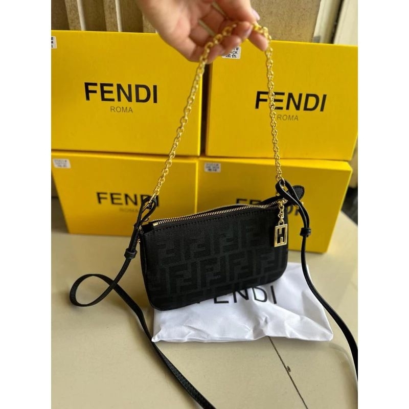 TAS FENDI BAGUETTE POUCH WOMEN SLINGBAG IMPORT SHOULDER BAG WANITA PREMIUM QUALITY FREE BOX