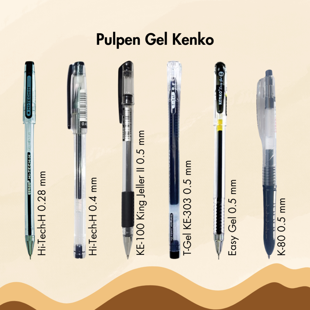 

Pulpen Gel Kenko HI-Tech-H 0.28 HI-Tech-H 0.4 KE-100 King Jeller 0.5 T-Gel KE-303 Easy Gel K-80 Per Pcs Satuan Bolpen Bolpoin Ballpoint Pena Pen
