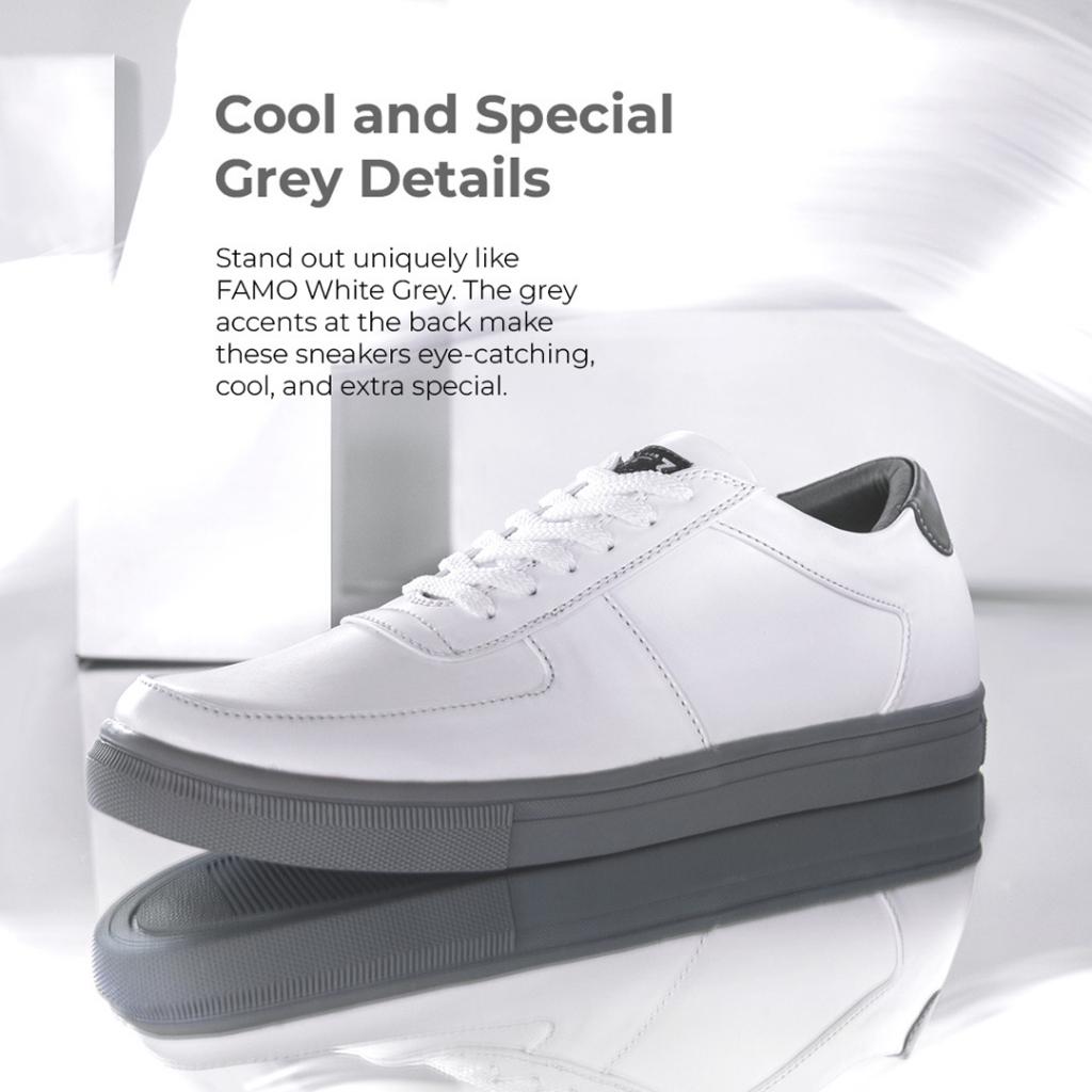 REYL MAN Famo White Grey Series Sepatu Sneakers Pria