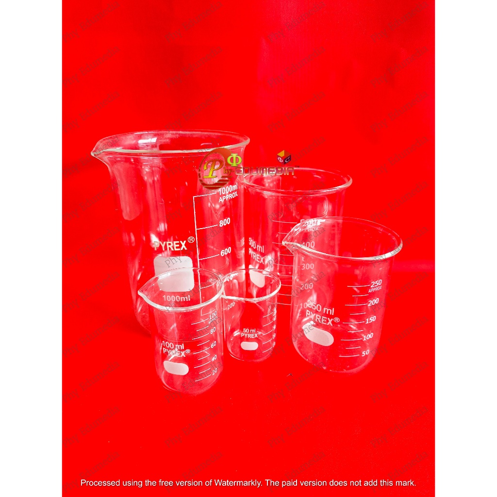 Beaker / Beaker 2000ml PYREX / Beaker Glass 2000ml / Gelas Kimia 2000ml PYREX