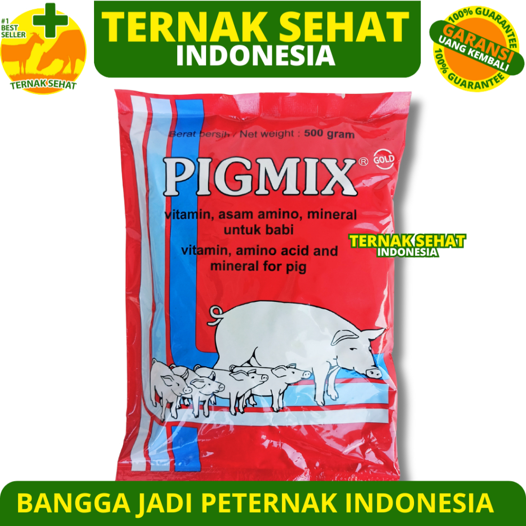 PIGMIX 500 GRAM MEDION - Premix Babi Vitamin Asam Amino Mineral Komplit - Premix Mineral Babi