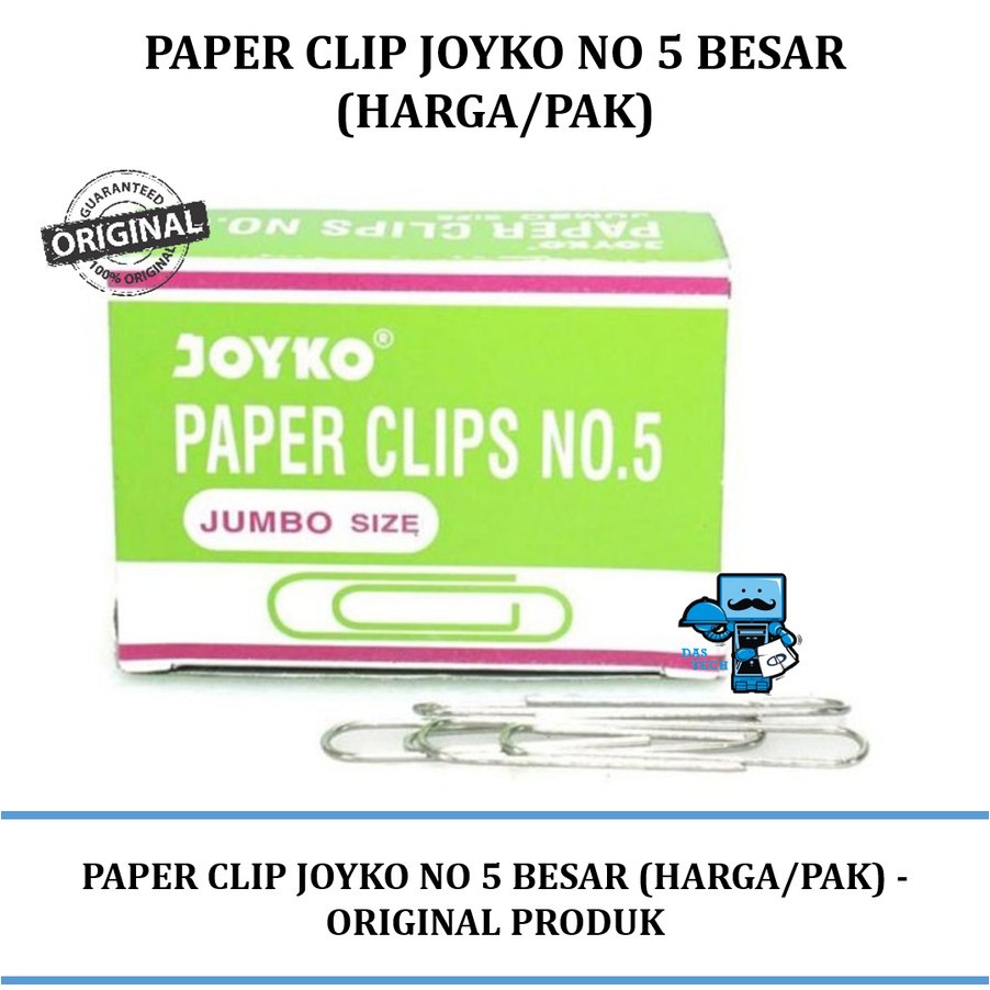 

Paper Clip / Penjepit Kertas Joyko No 5 (Besar)