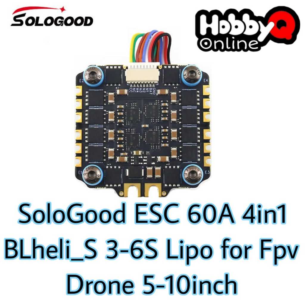 SoloGood ESC BLHELI_S 60A 4in1 BLS60A ESC 30.5X30.5mm 2-6S Designed for 7-10inch FPV Drone