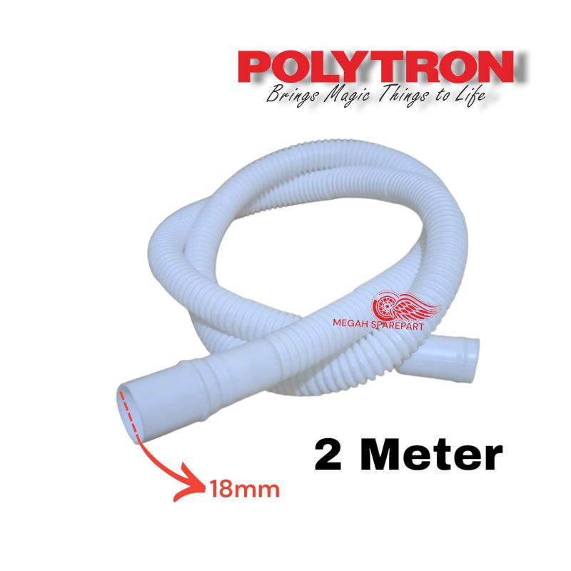 [2METER] Selang Masuk Air Mesin Cuci POLYTRON/ selang inlet mesin cuci Polytron 2 Tabung