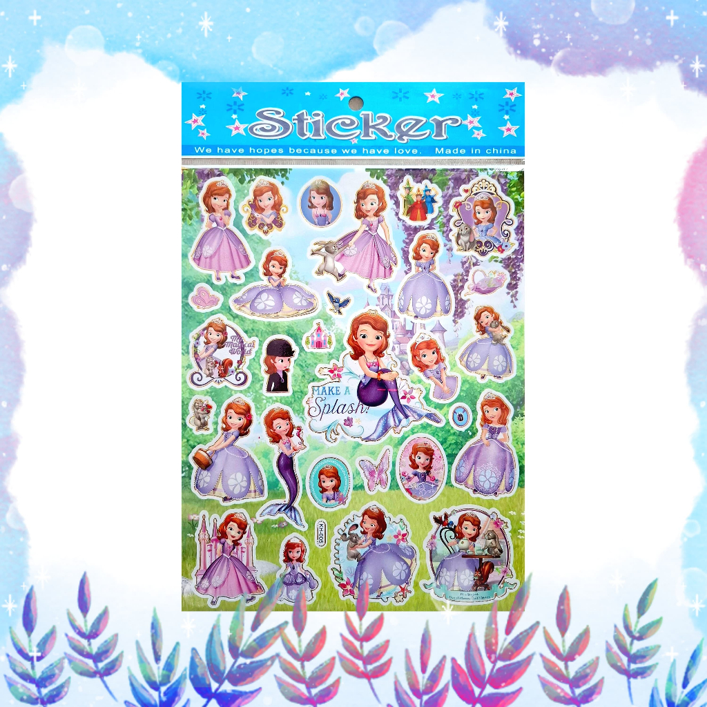 

Gambar Tempel Laser Sticker Stiker Laser Anak Karakter Kartun Disney Princess Sophia