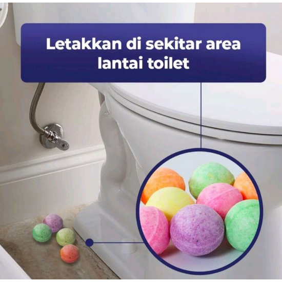 Kamper Pengharum Kamar Mandi Kamper Barus Toilet Ball Pewangi Toilet Anti Bau Isi 5 Pcs