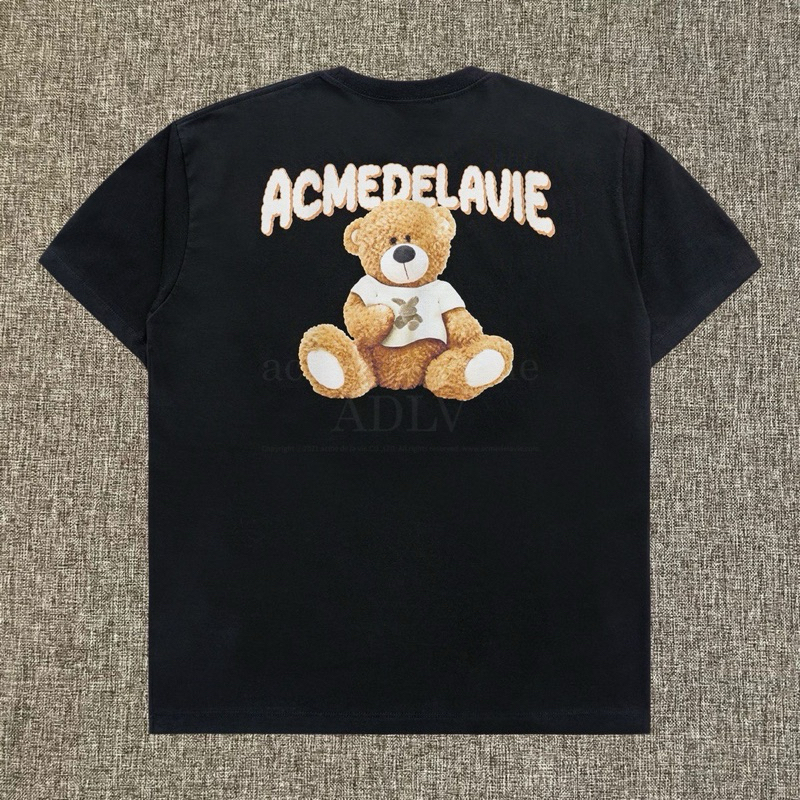 ADLV Rabbit Tshirt Bear Tee Black Original / Acme De La Vie