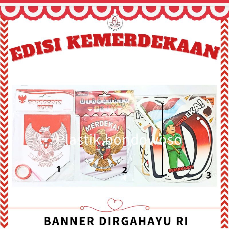 BACKDROP DIRHAGAYU RI / BANNER DIRGAHAYU RI / TULISAN DIRGAHAYU RI / HIASAN AGUSTUS / SPANDUK DIRGAH