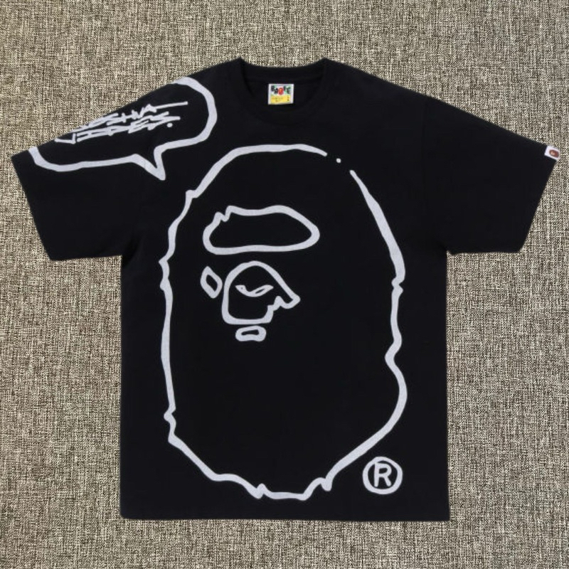 Bape X Joshua Ape Head Tee Black Original / Baju Kaos Bape Authentic