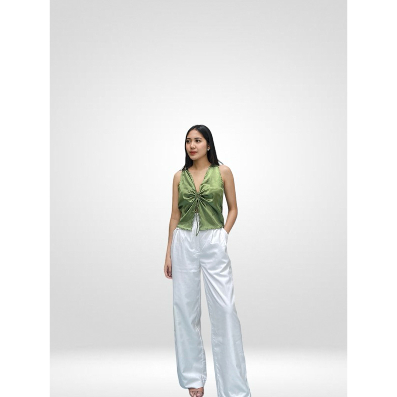 NEARA TOP — Tanktop Wanita Baju Crop Atasan Bahan Satin Murah